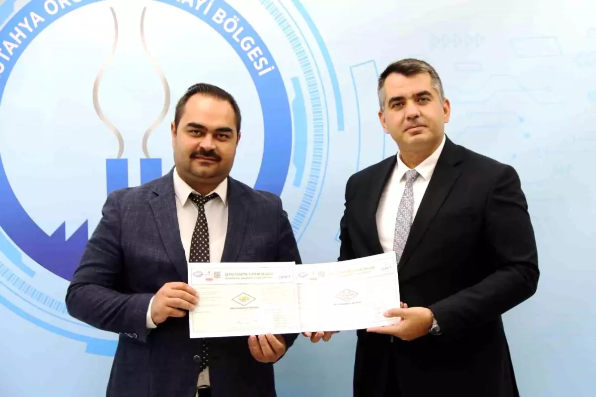 Kütahya OSB, ISO 9001 ve ISO 14001 Belgelerini Aldı