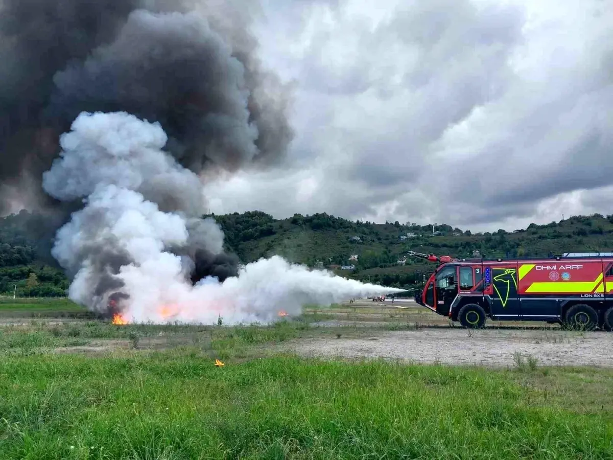 Ordu-Giresun Havalimanı'nda Acil Durum ve Yangın Tatbikatı Gerçekleştirildi