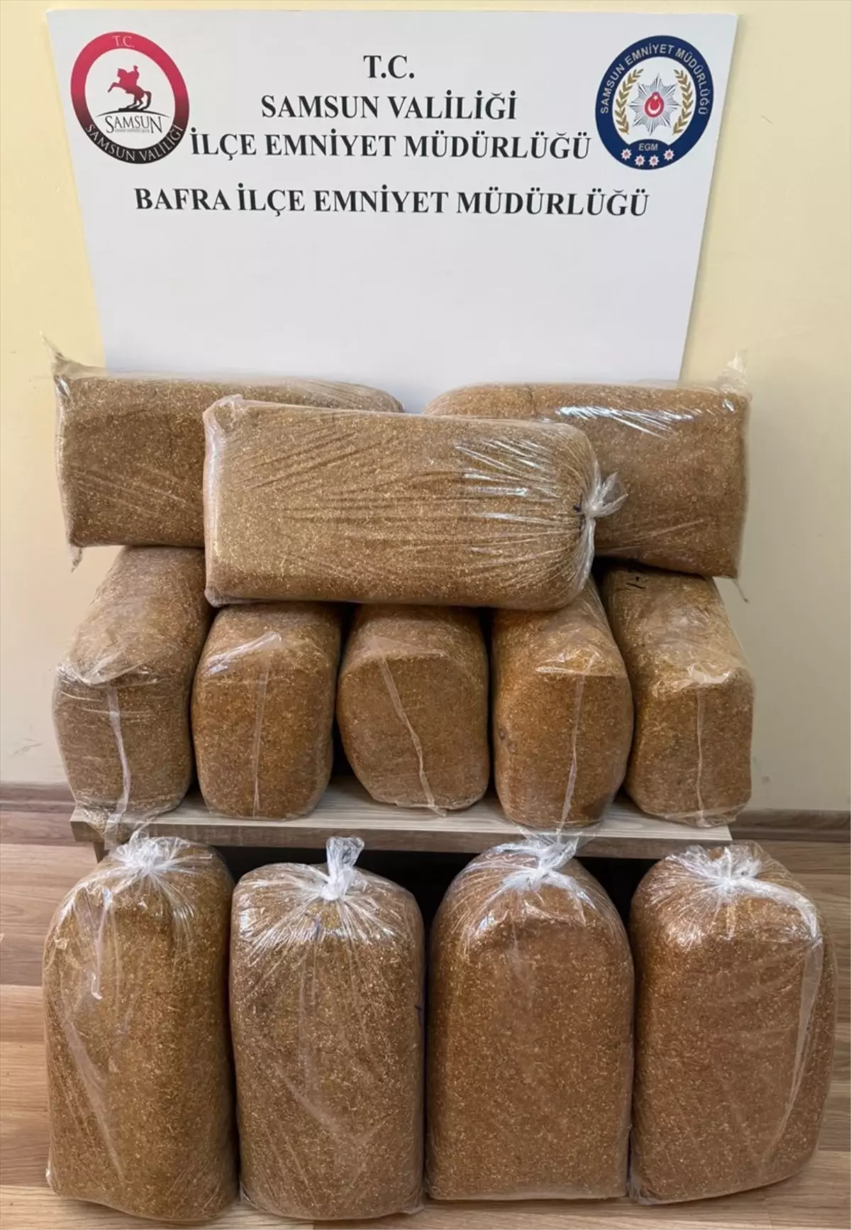 Samsun Bafra'da 60 Kilogram Kaçak Tütün Ele Geçirildi