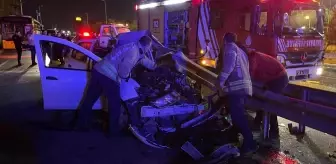 Bariyer otomobile ok gibi saplandı