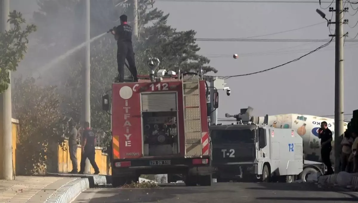 Kilis'teki Kauçuk Fabrikasında Yangın Çıktı