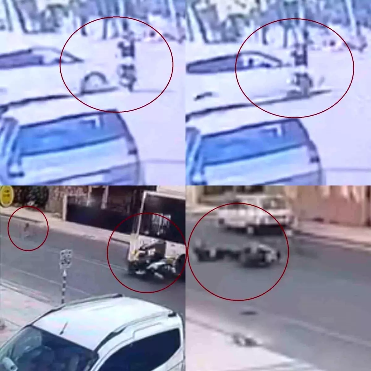 Mersin'de İki Motosiklet Kazası, Güvenlik Kamerasında Anbean Görüntülenmiş