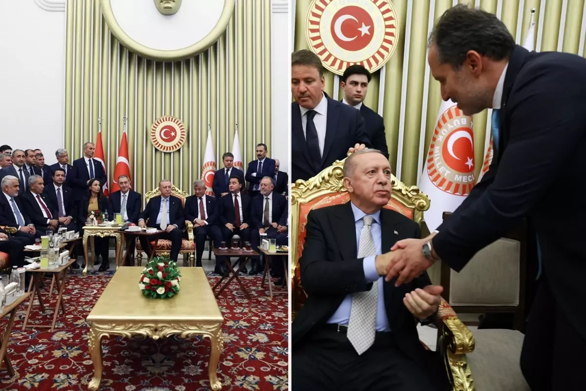 Resepsiyondaki fotoğraf karesine ilişkin bir açıklama da Fatih Erbakan'dan geldi