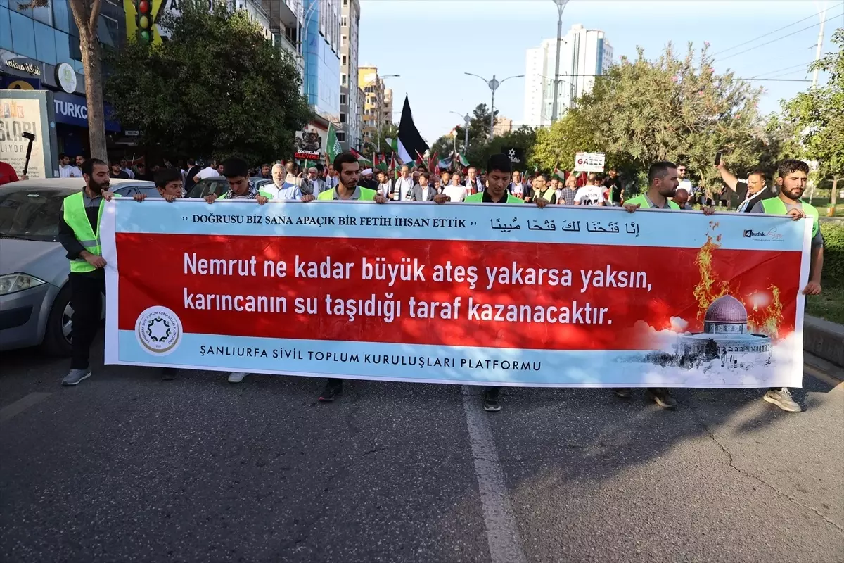 Şanlıurfa ve Kahramanmaraş'ta Filistin İçin Protesto Gösterileri