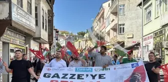 Sinop'un Gerze İlçesinde Filistin'e Destek Yürüyüşü Düzenlendi