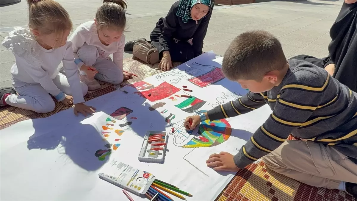 Yozgat'ta Filistinli Çocuklar İçin Sanat Etkinliği Düzenlendi
