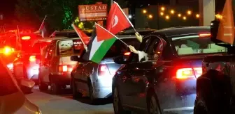 Karabük'te Filistin'e Destek İçin Araç Konvoyu Oluşturuldu