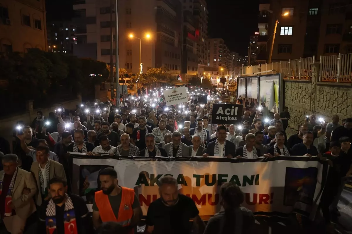 Mardin'de, 'Gazze'ye Vefa Yürüyüşü' düzenlendi