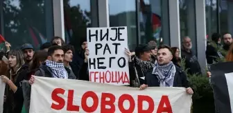 Belgrad'da Filistin'e Destek Gösterisi Düzenlendi