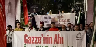 Trabzon'da İsrail'in Gazze'ye saldırıları protesto edildi