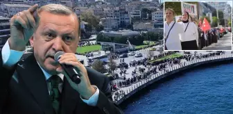 Cumhurbaşkanı Erdoğan çağrı yaptı, yüzlerce kadın Gazze için sokağa indi