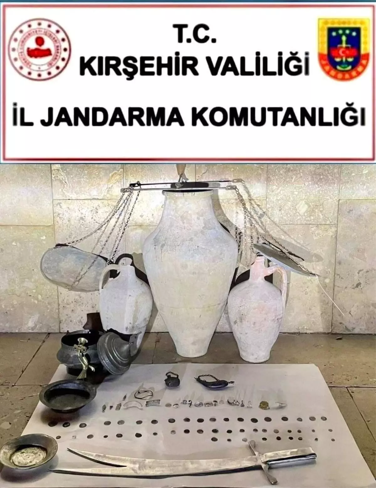 Kırşehir'de Tarihi Eser Kaçakçılığı Operasyonu