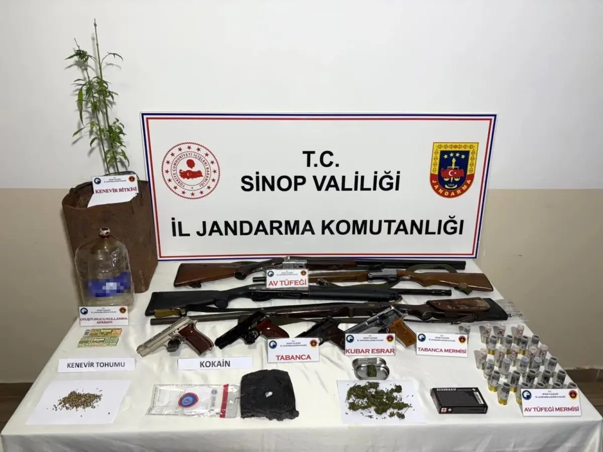 Sinop'ta Uyuşturucu ve Silah Operasyonu: 2 Gözaltı