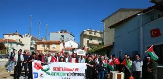 Uşak'ta Filistin'e destek yürüyüşü düzenlendi