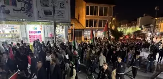 Ağrı'da Gazze'ye Destek Yürüyüşü Düzenlendi