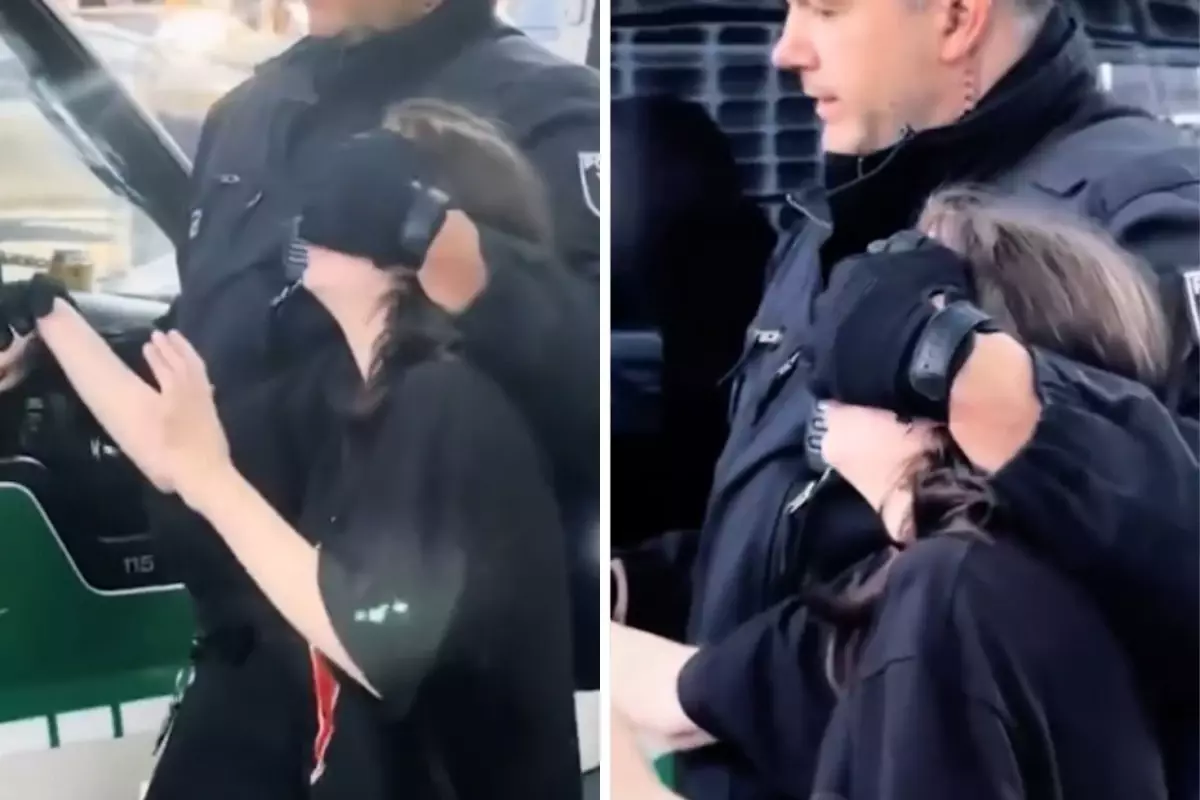Avrupa'da özgürlük bu kadar! Küçücük çocuk gözleri kapatılarak gözaltına alındı