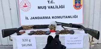 Muş'ta Jandarma Operasyonu: Uyuşturucu ve Silah Ele Geçirildi