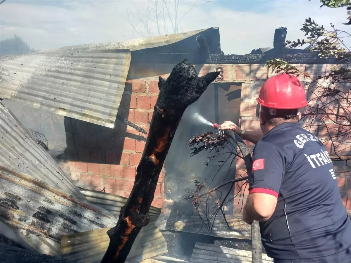 Sinop'ta Samanlıkta Yangın: İtfaiye Ekipleri Müdahale Etti