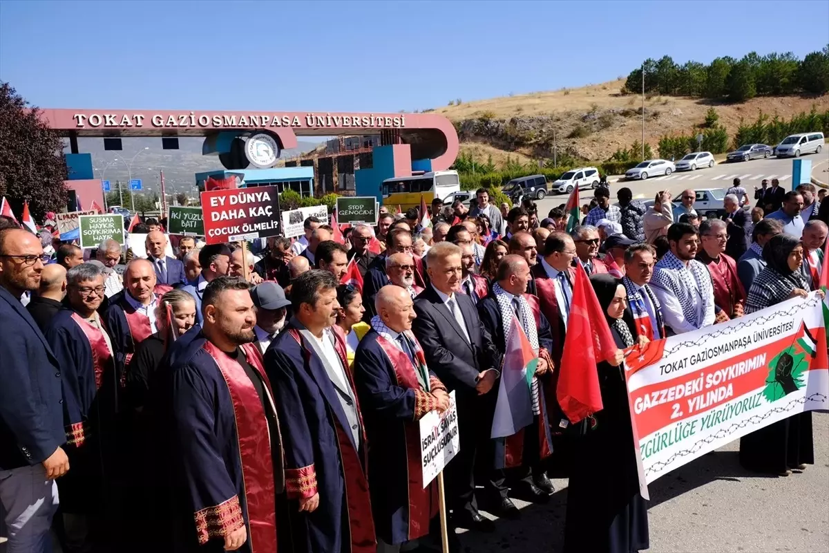 Tokat Gaziosmanpaşa Üniversitesi'nden Gazze İçin Yürüyüş