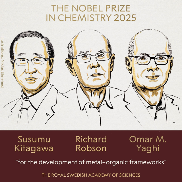 2025 Nobel Prize in Chemistry winners announced