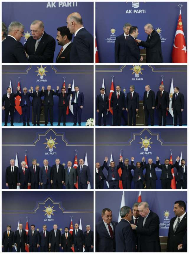 7 belediye başkanı AK Parti'ye katıldı! Erdoğan rozetlerini bizzat taktı