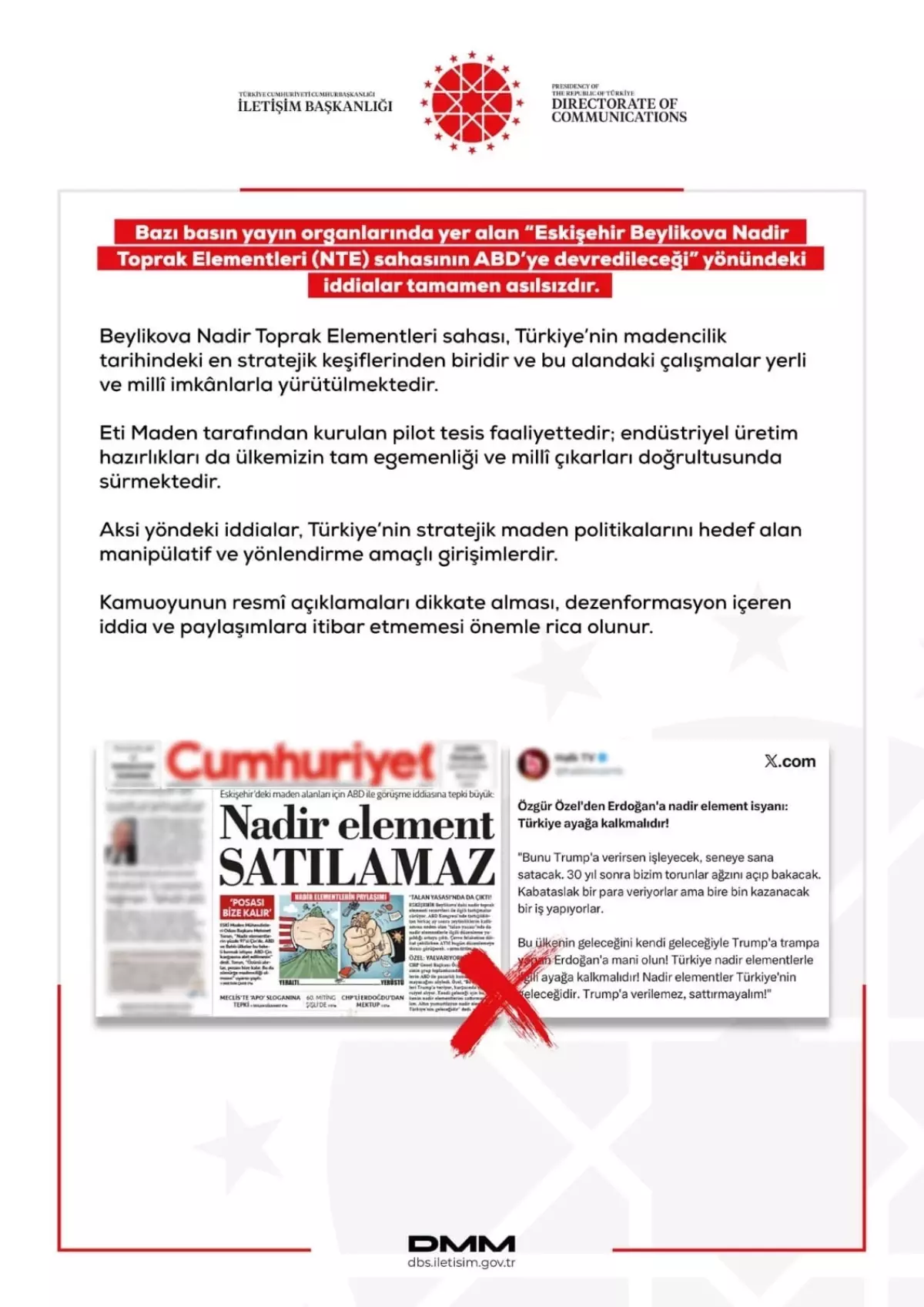Eskişehir Beylikova Nadir Toprak Elementleri İddiaları Asılsız