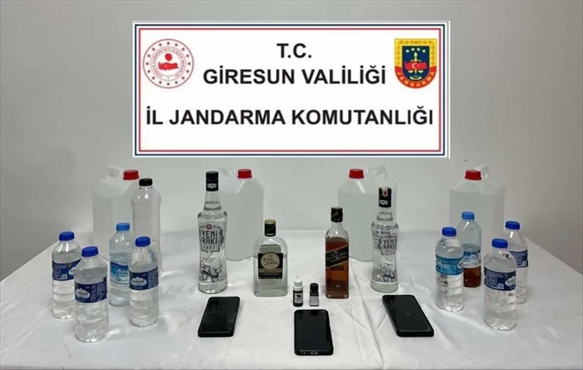 Giresun'da Kaçak Alkol Operasyonu: 40 Litre Etil Alkol Ele Geçirildi