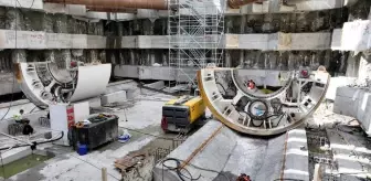 Körfezray Metro Projesi'nde Tünel Açma Makinelerinin Montajı Başladı