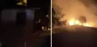 Polisi karşısında gören uyuşturucu şüphelisi evini ateşe verdi