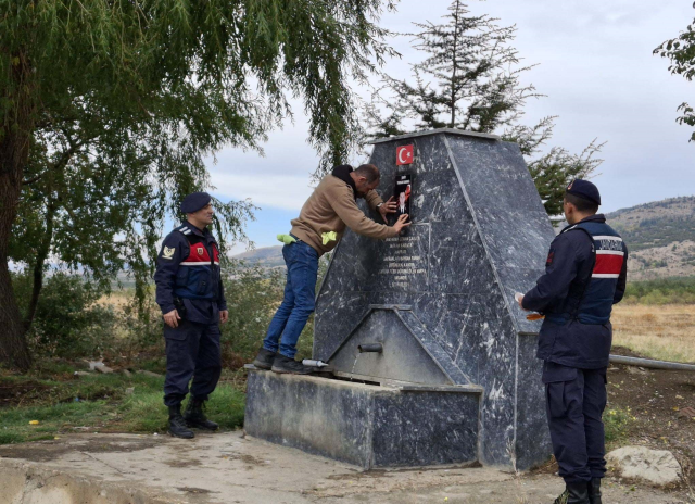 The martyr's memory was targeted for the second time