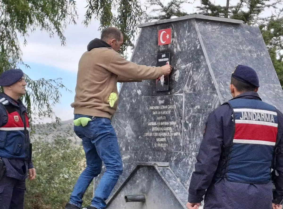 Eskişehir'de şehit Jandarma Uzman Çavuş Tarkan Karaca'nın hayrat çeşmesi tahrip edildi