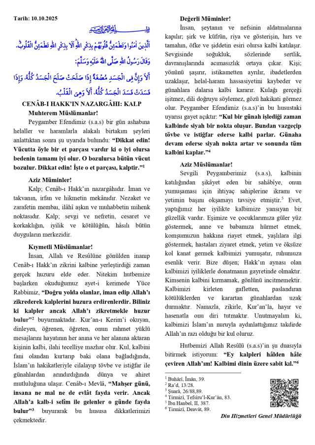 10 Ekim Cuma Hutbesi yayınlandı mı? 10 Ekim Cuma Hutbesi tam metni! 10 Ekim Cuma Hutbesi yayınlandı mı? 10 Ekim Cuma Hutbesi tam metni!