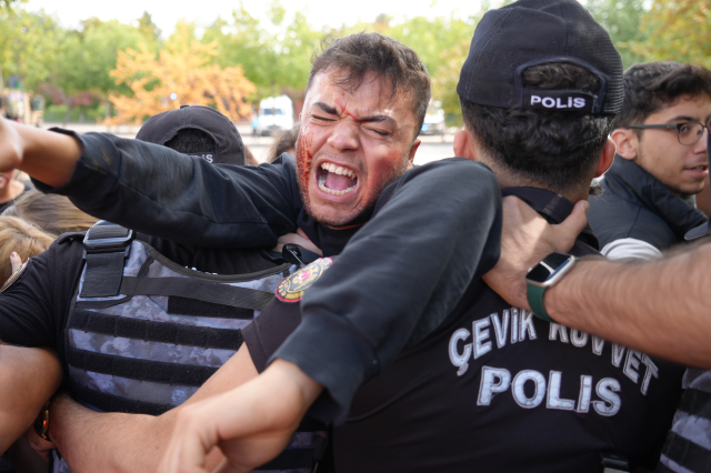 Teams struggled to calm those who got into their roles during the terror exercise in Gaziantep