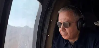 İçişleri Bakanı Yerlikaya Hakkari'de Havadan İncelemelerde Bulundu