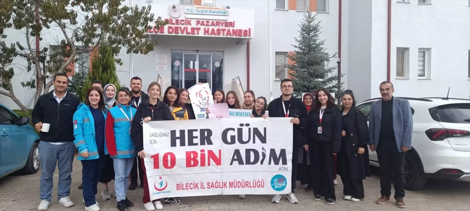Pazaryeri'nde 'Her Gün 10 Bin Adım' Temalı Yürüyüş Etkinliği Düzenlendi
