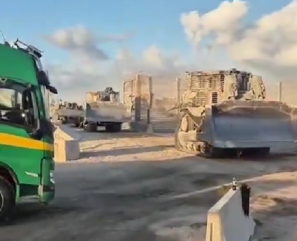 The Israeli army began to withdraw from Gaza after the ceasefire