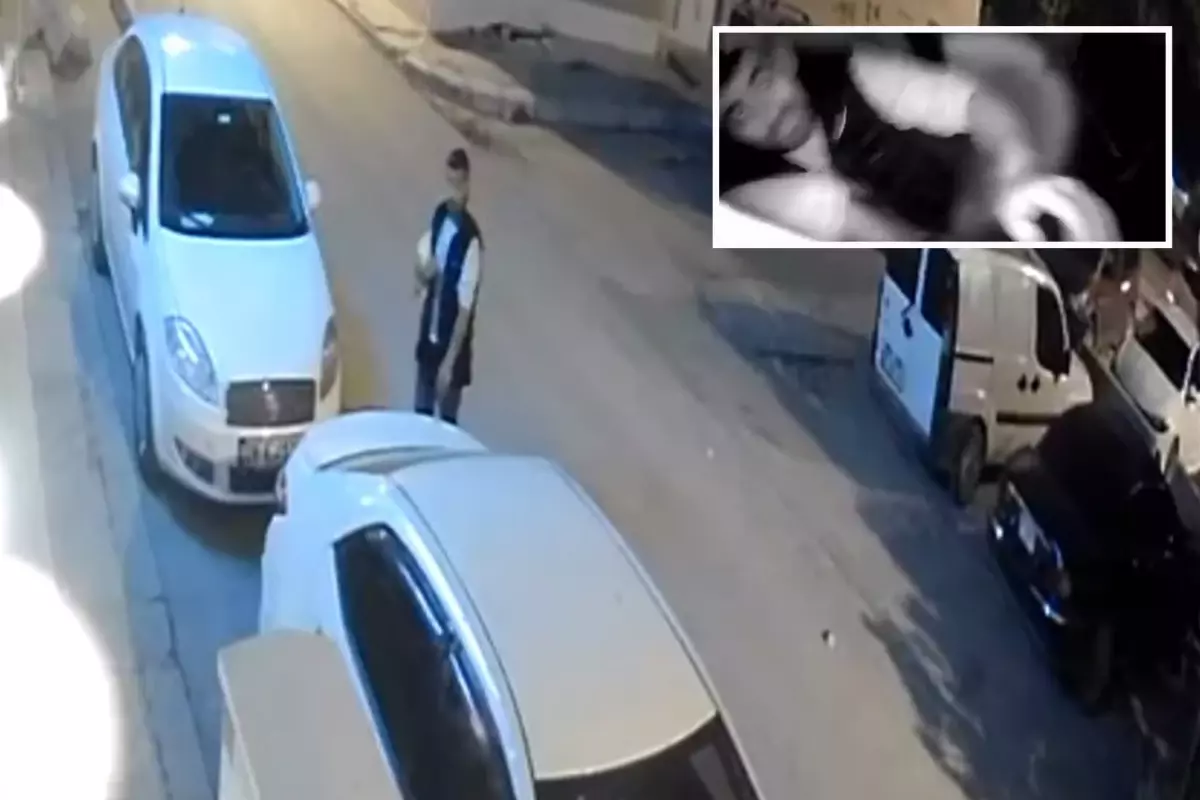 Hırsızlık anı çalınan güvenlik kamerası tarafından kaydedildi
