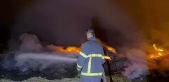 Eber Gölü Kıyısında Kamış Yangını