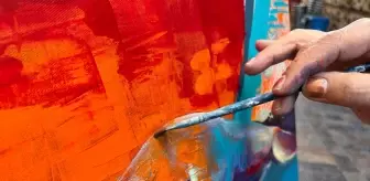Antalya'da 'Art Is Now' Grubundan Resim Atölyesi