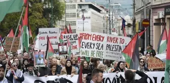 Saraybosna'da İsrail'in Gazze'deki Soykırımı Protesto Edildi
