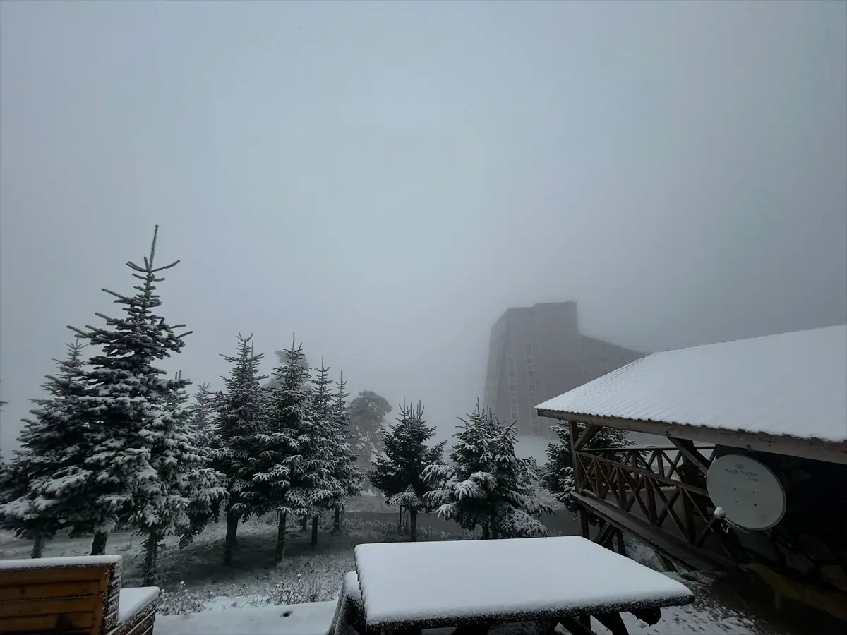 Bolu'da Kayak Merkezlerinde Kar Yağışı Etkili Oldu