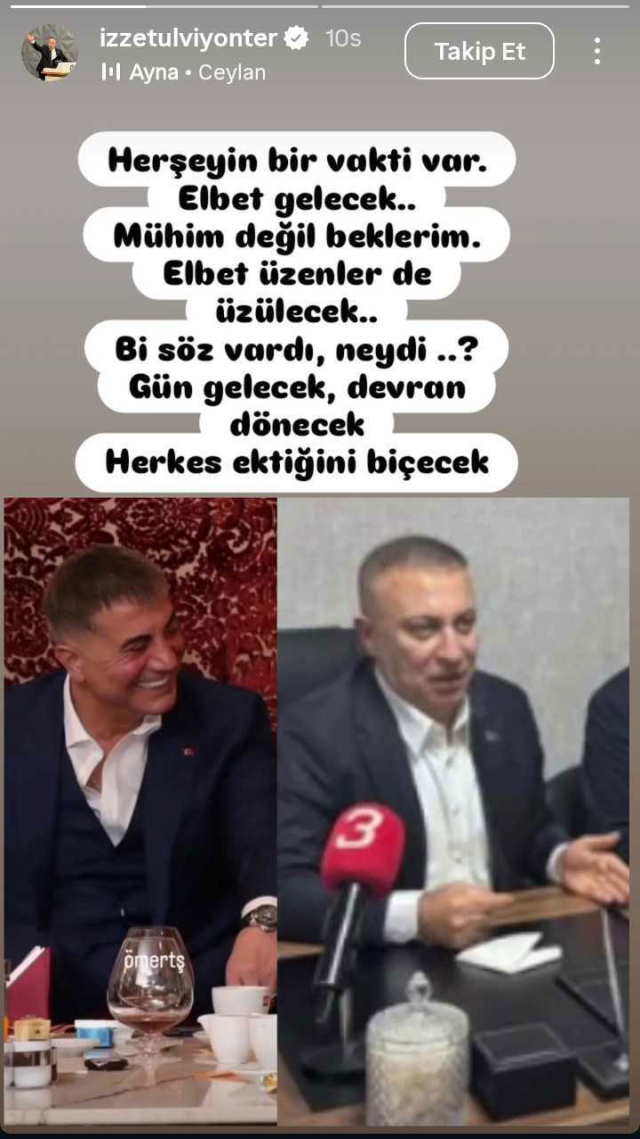 Striking Sedat Peker post from MHP member