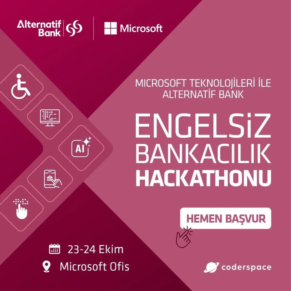Alternatif Bank ve Microsoft Türkiye'den Engelsiz Bankacılık Hackathonu