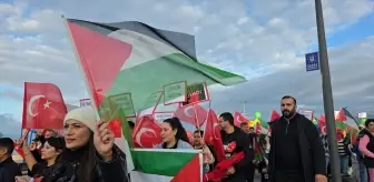 Mudanya'da Filistin İçin Yürüyüş Düzenlendi