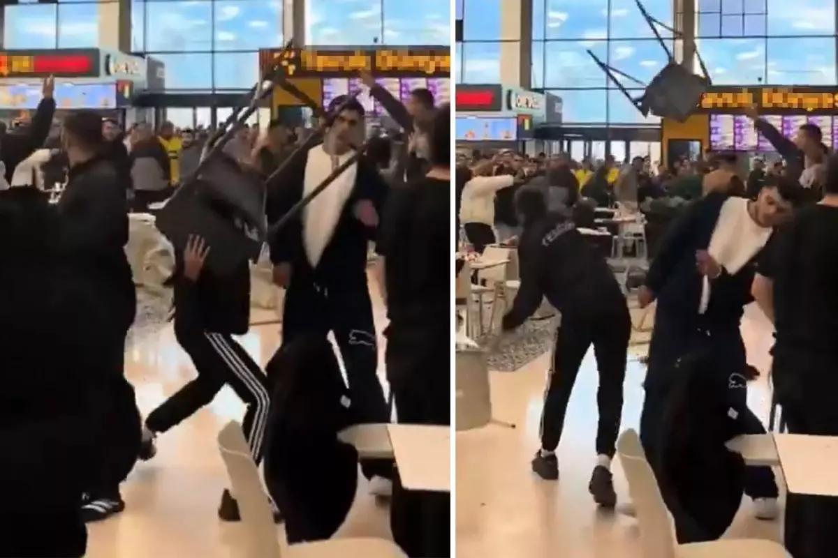 AVM'de ortalık karıştı, sandalyeler havada uçuştu