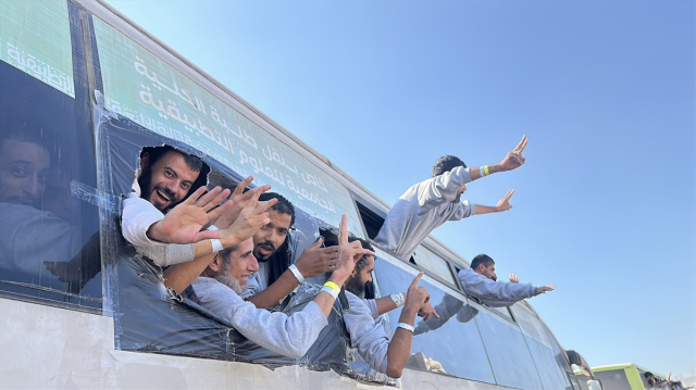 Palestinian prisoners released by Israel in Gaza