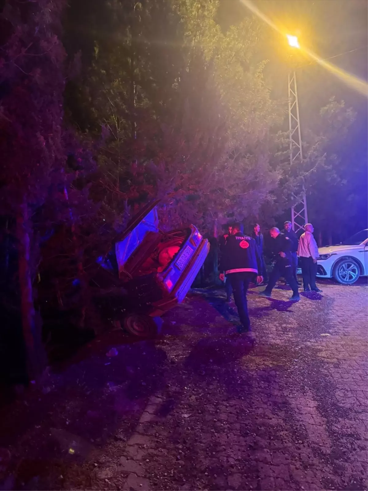 Osmaniye'de ağaca çarpan otomobildeki 3 kişi yaralandı