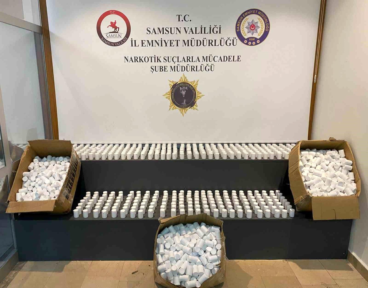 Samsun'da Uyuşturucu Operasyonunda 103 Bin Hap Ele Geçirildi