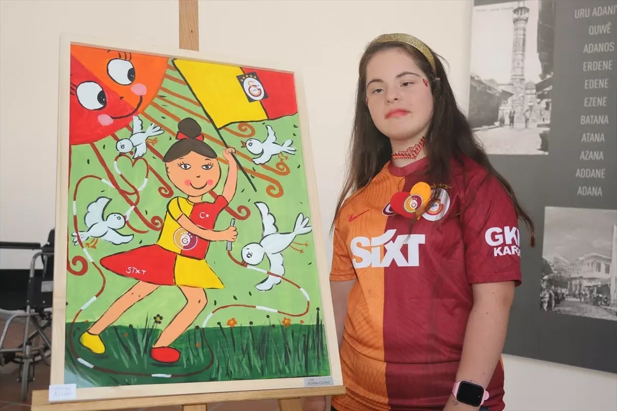Özel Gereksinimli Çocukların Sanatla Galatasaray Aşkı Sergilendi