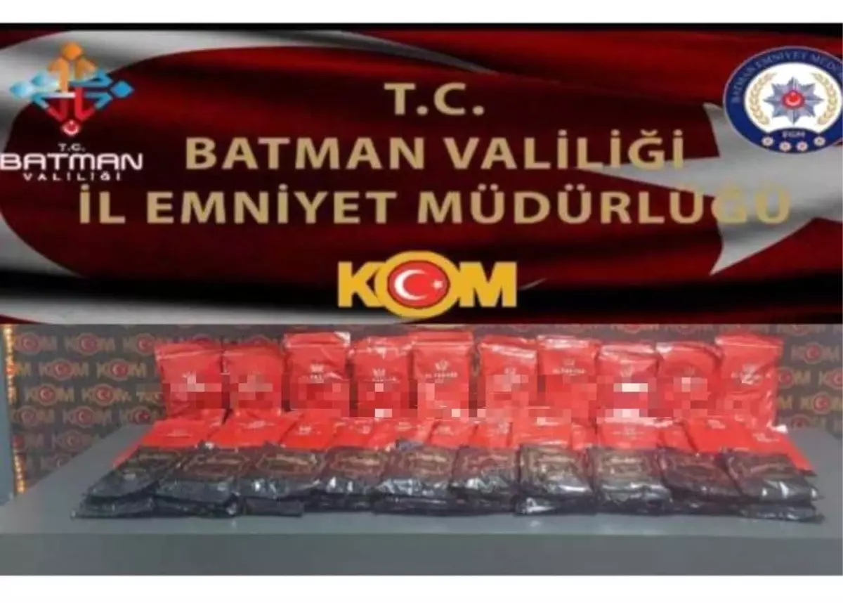 Batman'da 44 Kilogram Gümrük Kaçağı Nargile Tütünü Ele Geçirildi